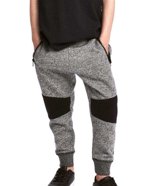 شلوار پسرانه اسلش طوسی ملانژ H&M